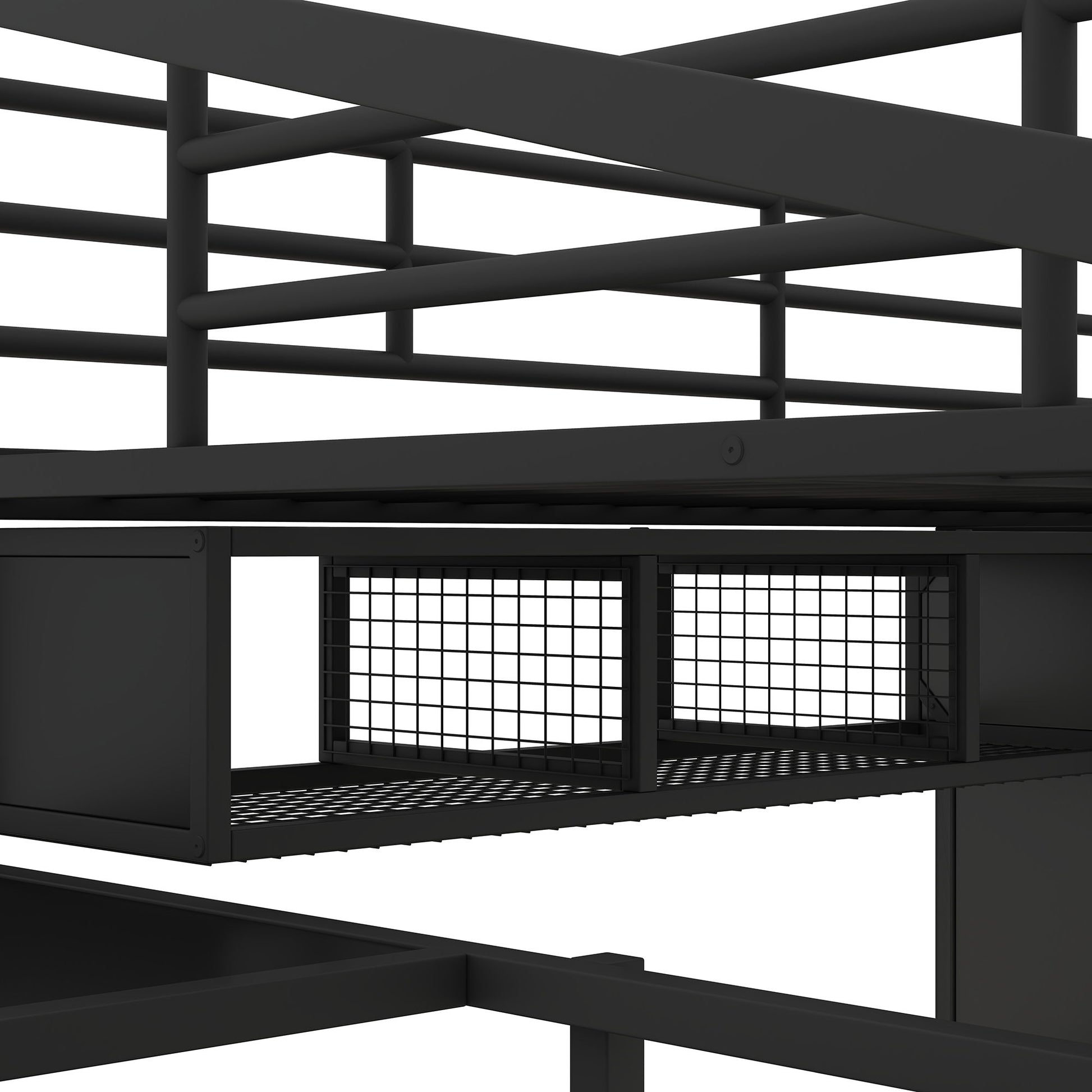Full Size Loft Bed With Desk Set And Wardrobe - Black - The Sleep Loft - Online Mattress Showroom NYC