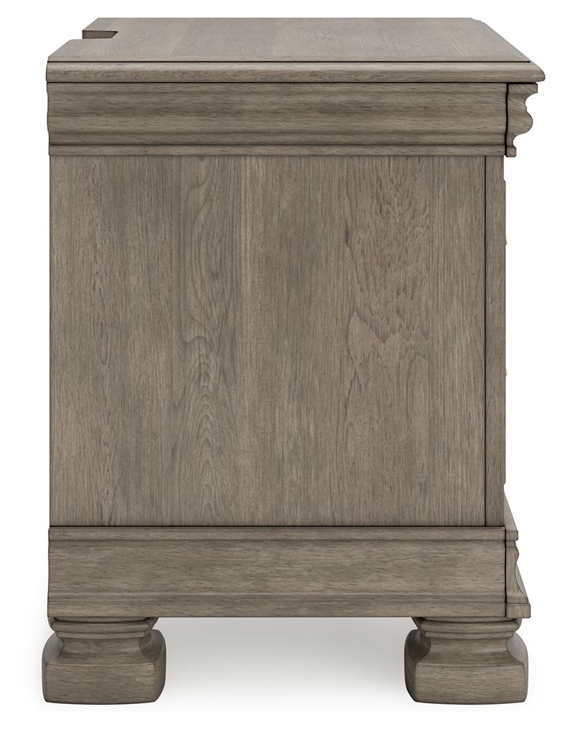 Lexorne - Three Drawer Night Stand - Gray - The Sleep Loft - Online Mattress Showroom NYC