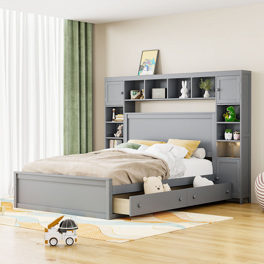 Bed With All In One Cabinet, Shelf And Sockets - The Sleep Loft - Online Mattress Showroom NYC