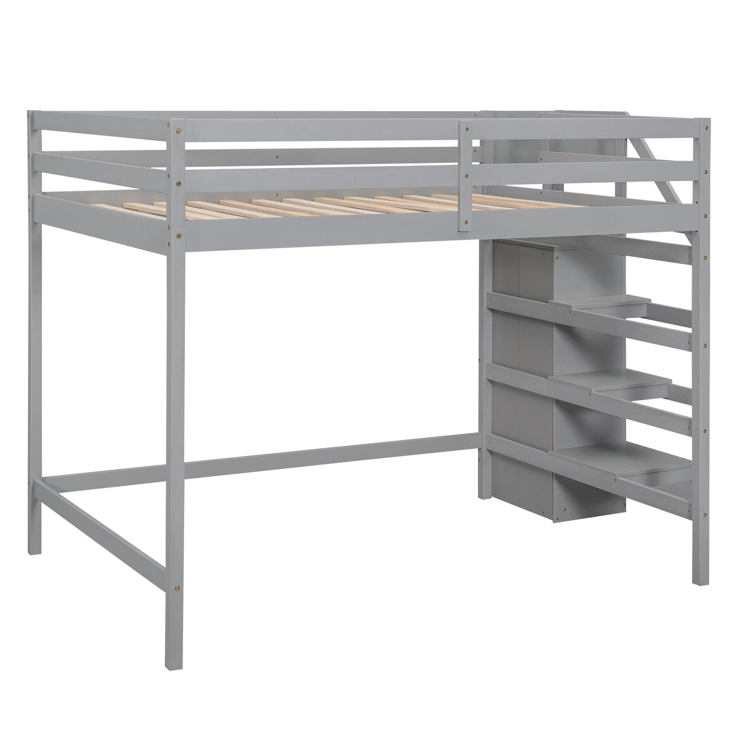 Loft Bed With Built In Storage Wardrobe And Staircase - The Sleep Loft - Online Mattress Showroom NYC