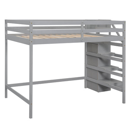 Loft Bed With Built In Storage Wardrobe And Staircase - The Sleep Loft - Online Mattress Showroom NYC