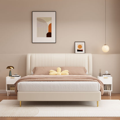 Nightstand With 1 Drawer And Open Shelf - White - The Sleep Loft - Online Mattress Showroom NYC