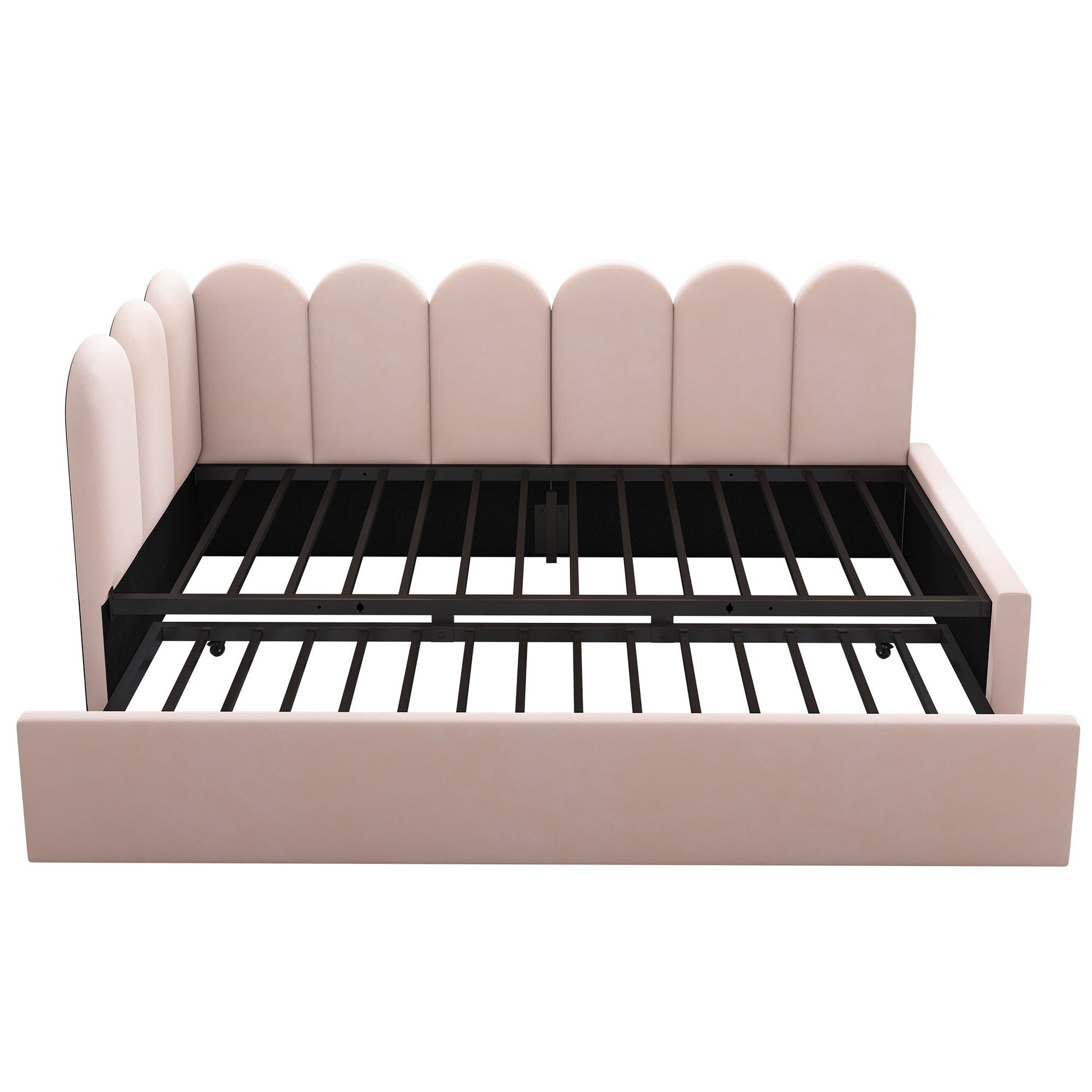 Upholstered Daybed With Metal Slatted Base - The Sleep Loft - Online Mattress Showroom NYC