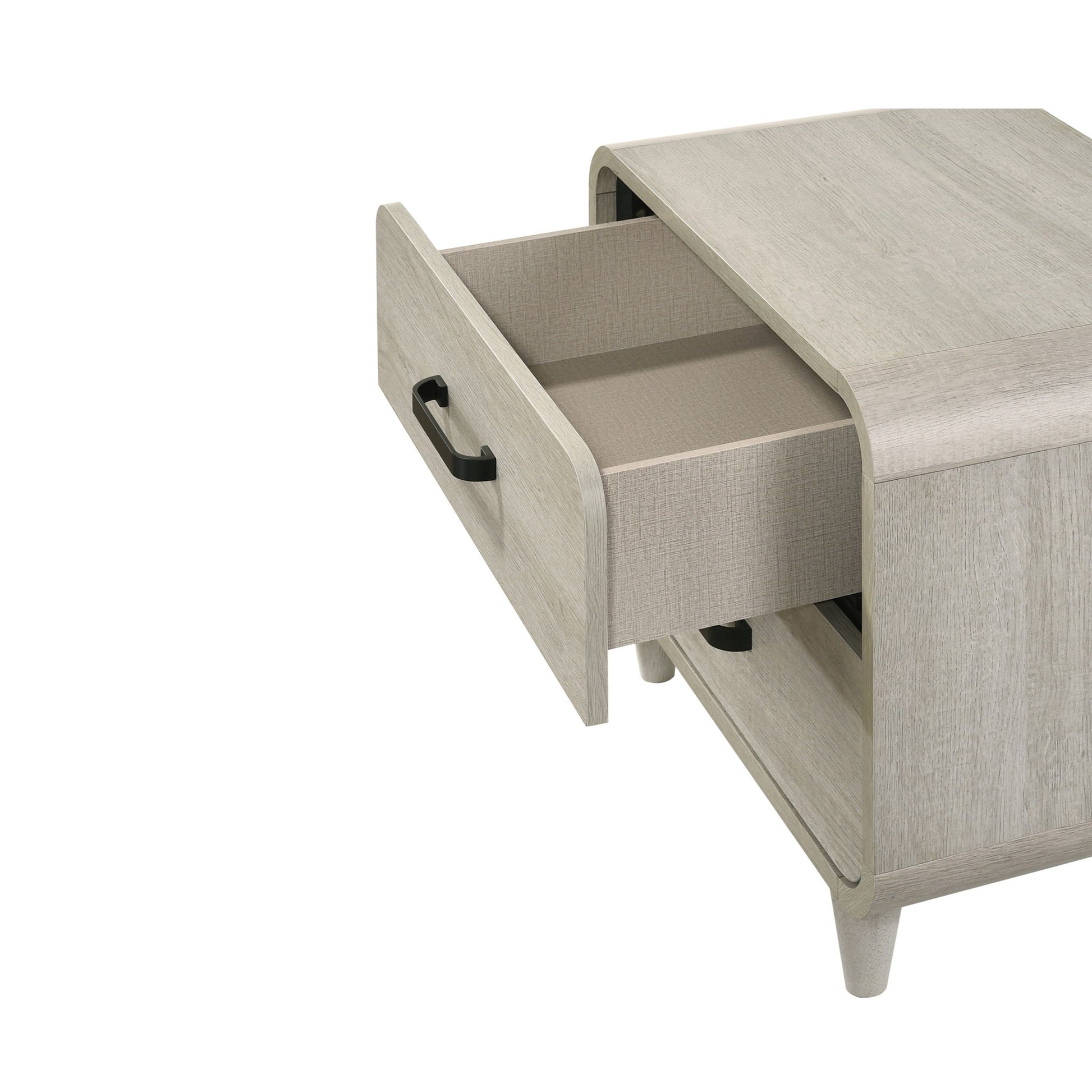 Nightstand With 2 Drawers, Ample Storage Space - Antique White - The Sleep Loft - Online Mattress Showroom NYC