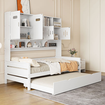 Daybed With All-In-One Cabinet And Shelf - The Sleep Loft - Online Mattress Showroom NYC