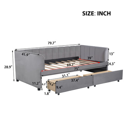 Upholstered Daybed With Ergonomic Design Backrest - The Sleep Loft - Online Mattress Showroom NYC