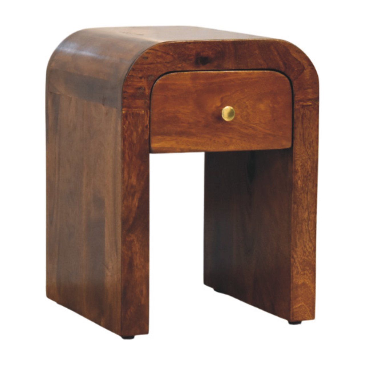 Mini Darcy - Nightstand With Curved Edges - The Sleep Loft - Online Mattress Showroom NYC