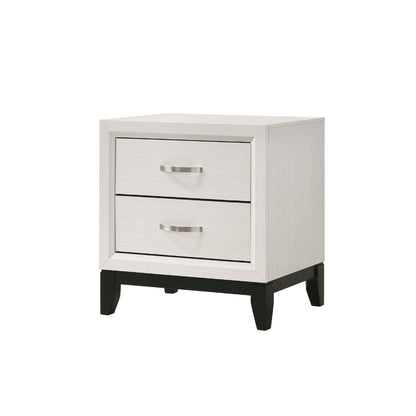 2 Drawer Nightstand With Handles Furniture For Bedroom - White - The Sleep Loft - Online Mattress Showroom NYC