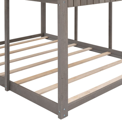 Bunk Bed With Roof, Window, Guardrail, Ladder - The Sleep Loft - Online Mattress Showroom NYC