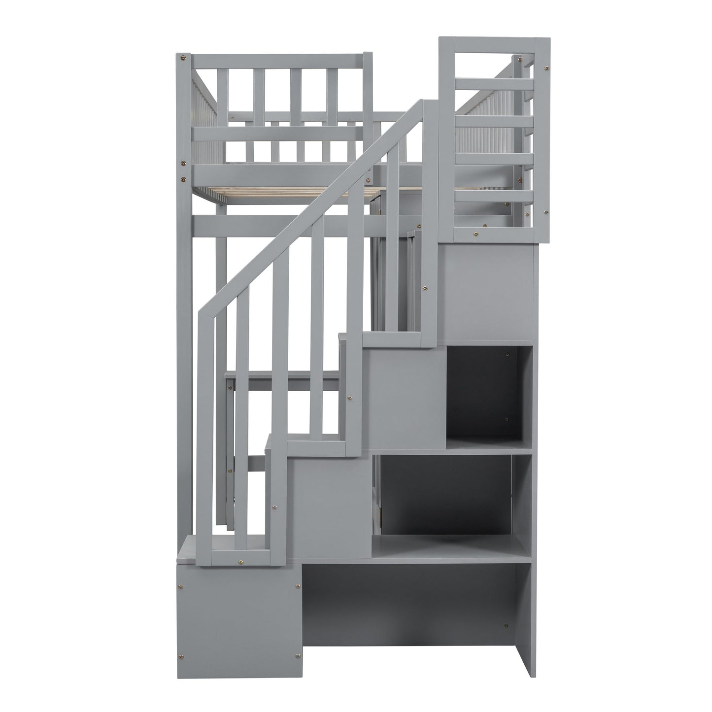 Loft Bed With Bookshelf, Drawers, Desk, And Wardrobe - The Sleep Loft - Online Mattress Showroom NYC