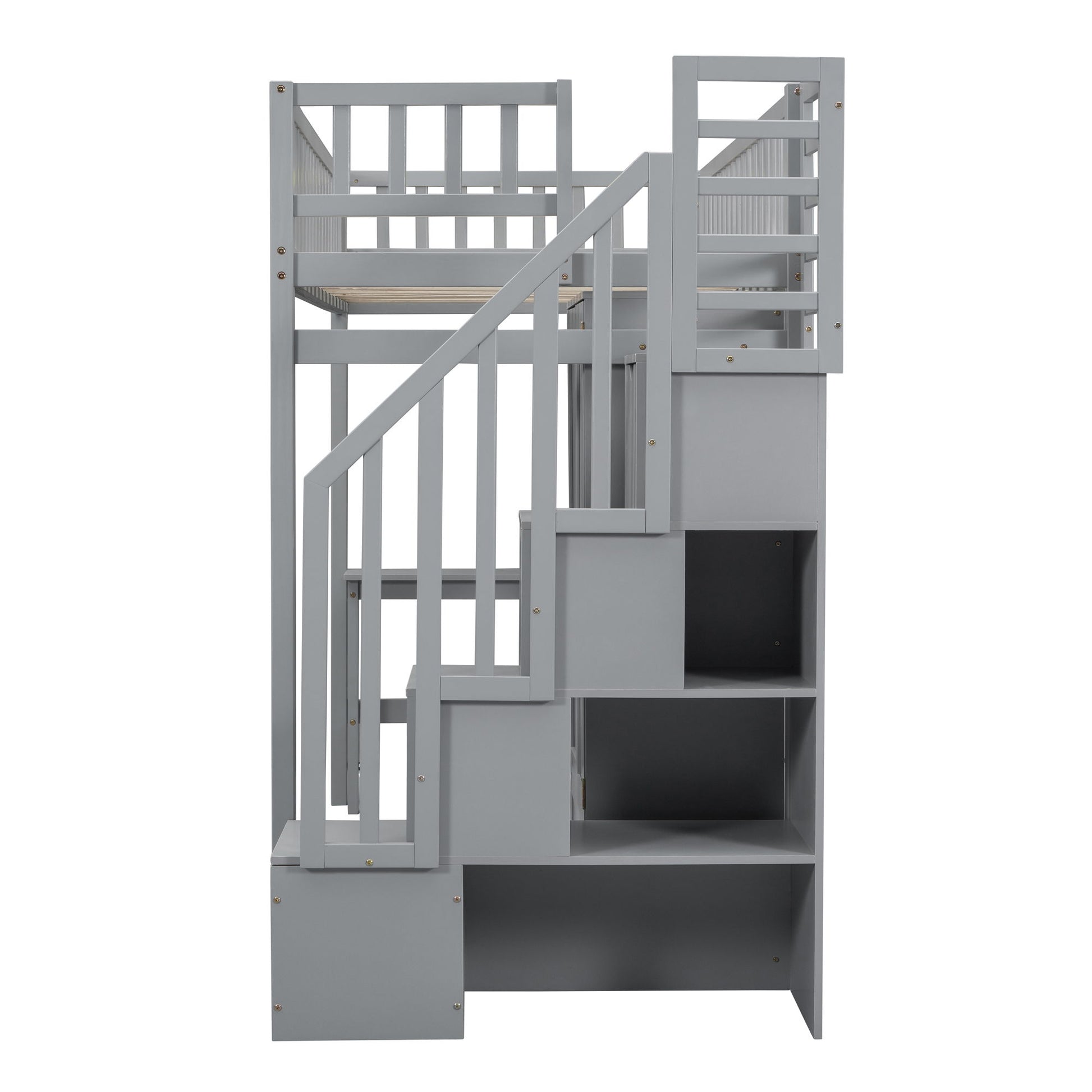 Loft Bed With Bookshelf, Drawers, Desk, And Wardrobe - The Sleep Loft - Online Mattress Showroom NYC