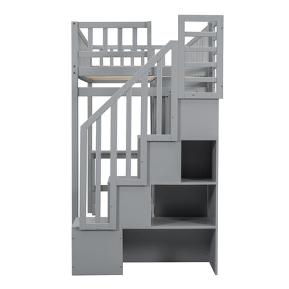 Loft Bed With Bookshelf, Drawers, Desk, And Wardrobe - The Sleep Loft - Online Mattress Showroom NYC