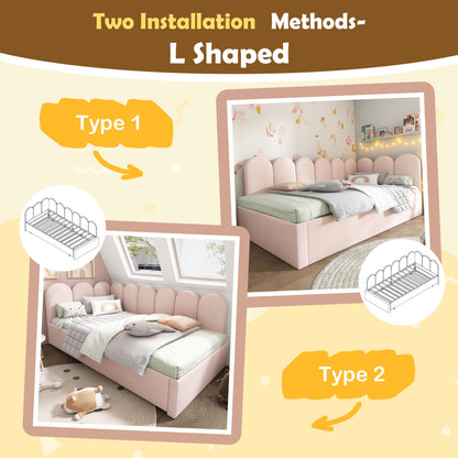 Upholstered Daybed With Metal Slatted Base - The Sleep Loft - Online Mattress Showroom NYC