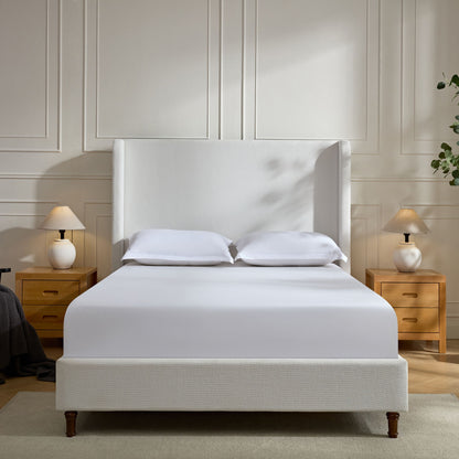 Harper - Tall Headboard Upholstered Bed / High Headboard / Elegant Simplicity / No Box Spring Needed - The Sleep Loft - Online Mattress Showroom NYC