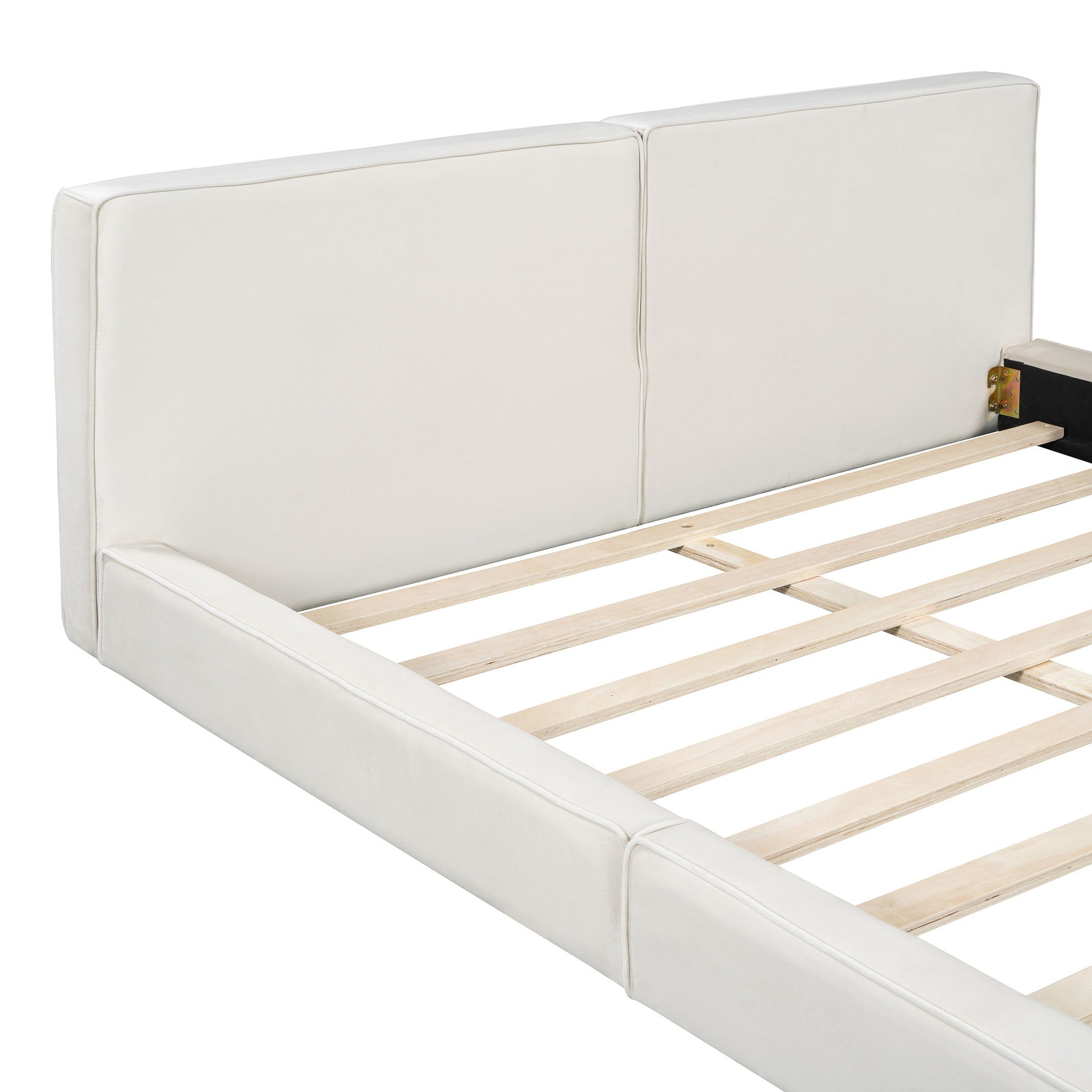 Upholstered Platform Bed, Grounded Bed With Solid Frame - The Sleep Loft - Online Mattress Showroom NYC