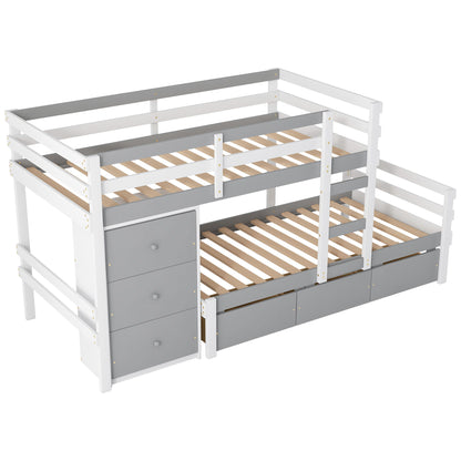 Loft Bunk Bed With Drawers And Ladder - The Sleep Loft - Online Mattress Showroom NYC