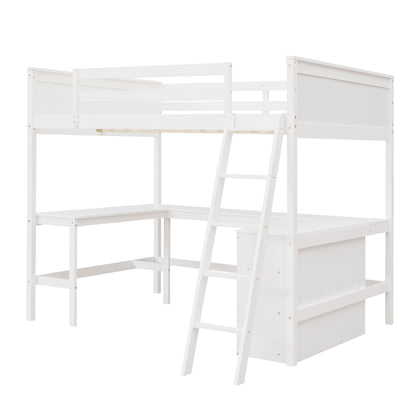 Loft Bed With Shelves With Desk - The Sleep Loft - Online Mattress Showroom NYC