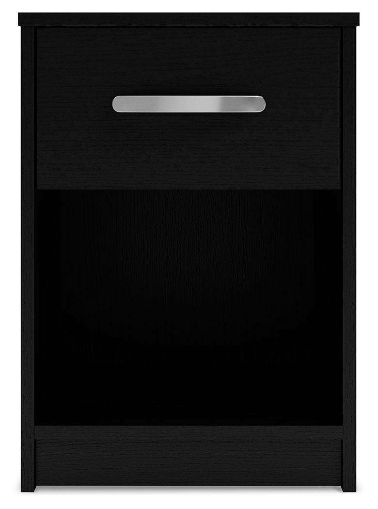 Finch - One Drawer Night Stand - Black - The Sleep Loft - Online Mattress Showroom NYC