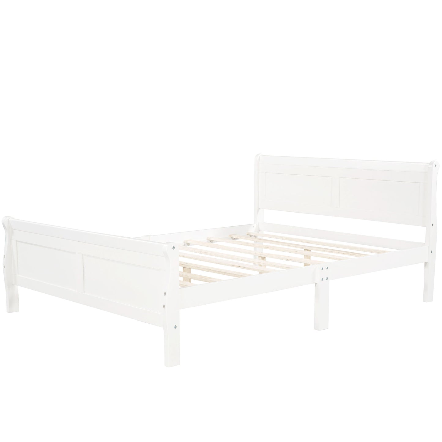 Platform Bed Frame Mattress Foundation Sleigh Bed With Headboard / Footboard / Wood Slat Suppor - The Sleep Loft - Online Mattress Showroom NYC