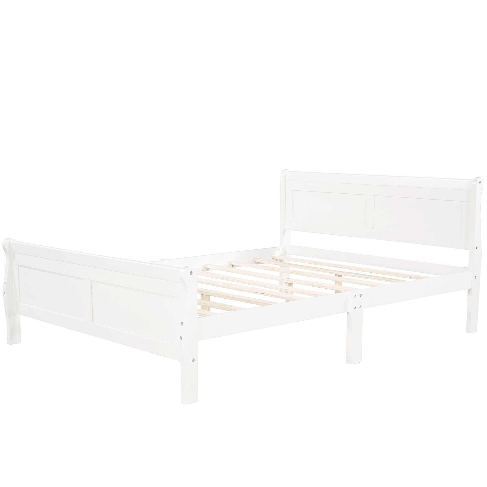 Platform Bed Frame Mattress Foundation Sleigh Bed With Headboard / Footboard / Wood Slat Suppor - The Sleep Loft - Online Mattress Showroom NYC