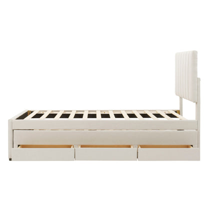 Upholstered Design Platform Bed With Trundle - The Sleep Loft - Online Mattress Showroom NYC