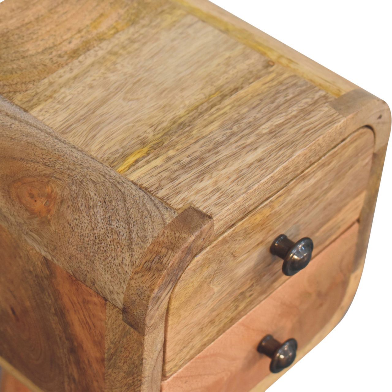 Curved Nightstand, - The Sleep Loft - Online Mattress Showroom NYC