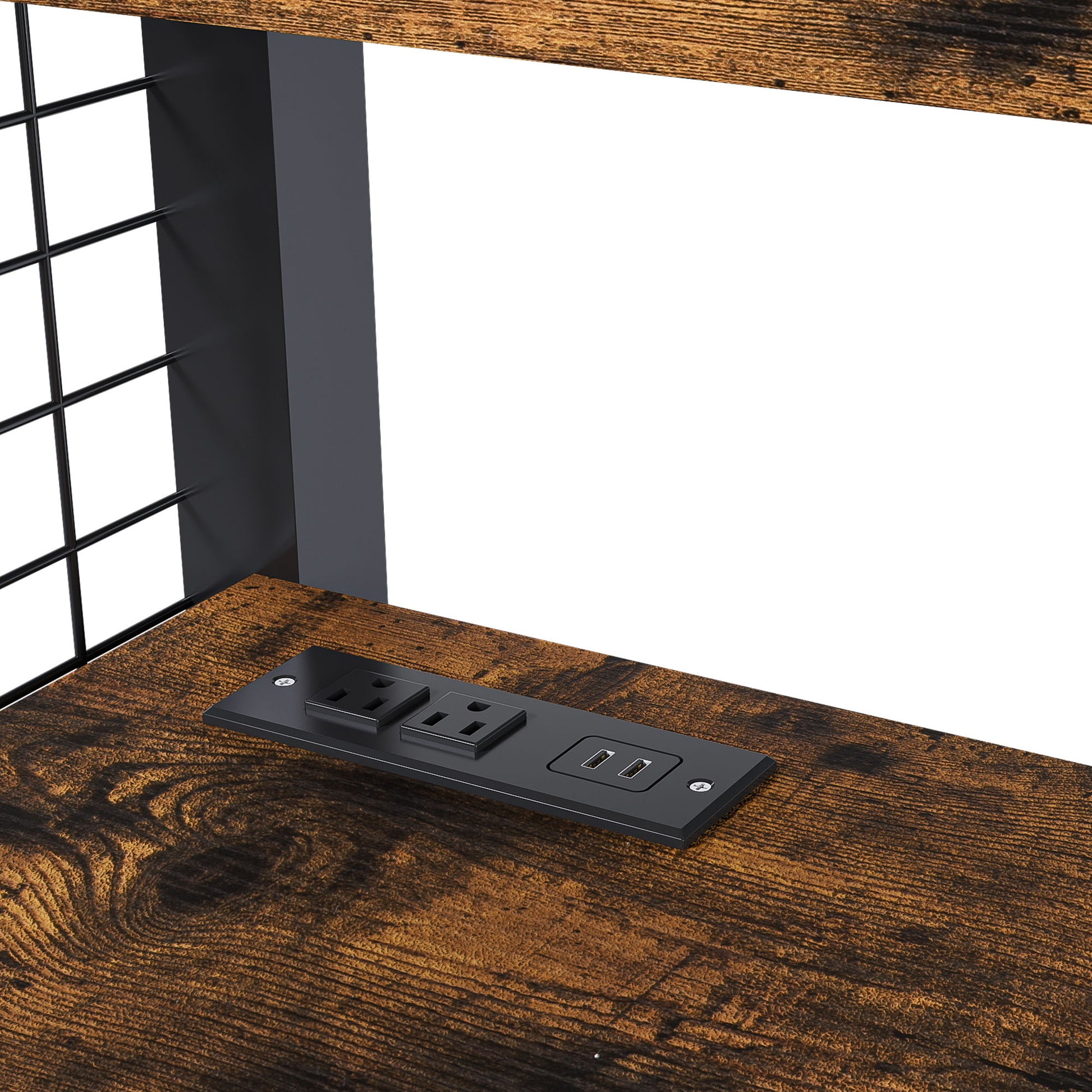 Full Size Loft Bed With Desk & Wardrobe Heavy Frame, Built In Staircase, Storage Rack & Shelves Gaming Bed - Black - The Sleep Loft - Online Mattress Showroom NYC