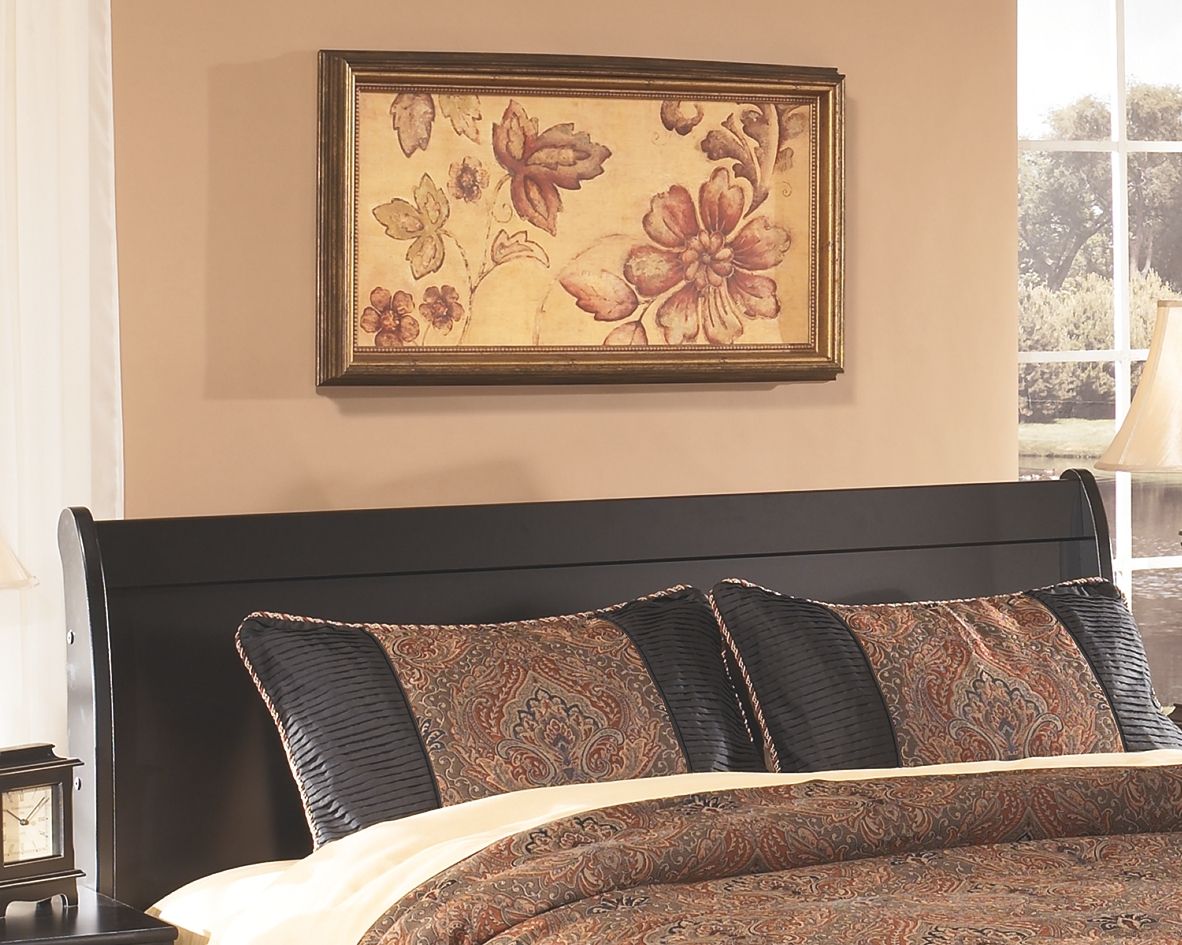 Huey Vineyard - Queen Sleigh Headboard - Black - The Sleep Loft - Online Mattress Showroom NYC