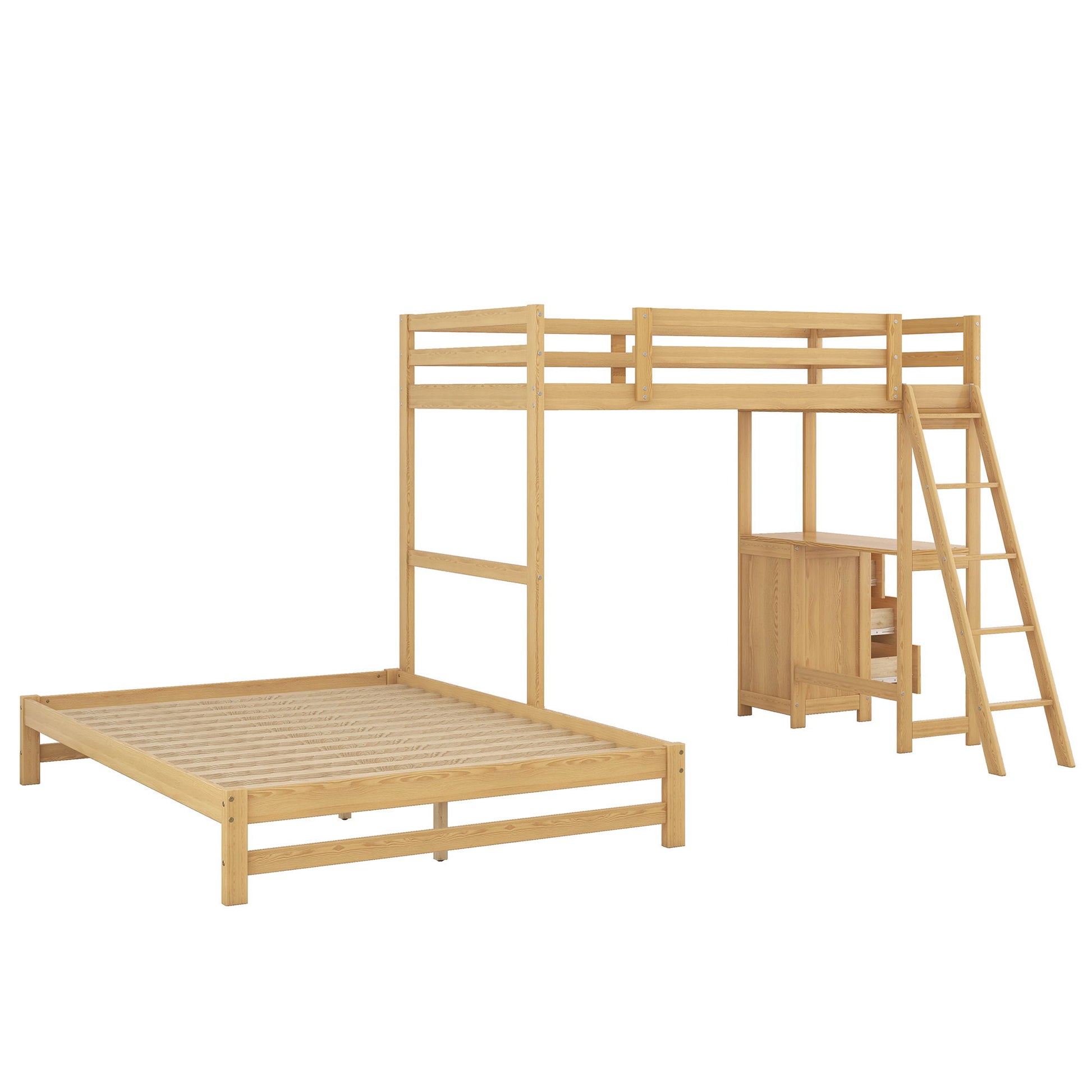 Bunk Bed With Built In Desk And 3 Drawers - The Sleep Loft - Online Mattress Showroom NYC