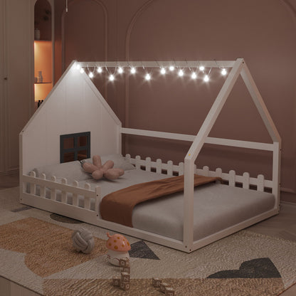 House Bed With Window And Fence - The Sleep Loft - Online Mattress Showroom NYC