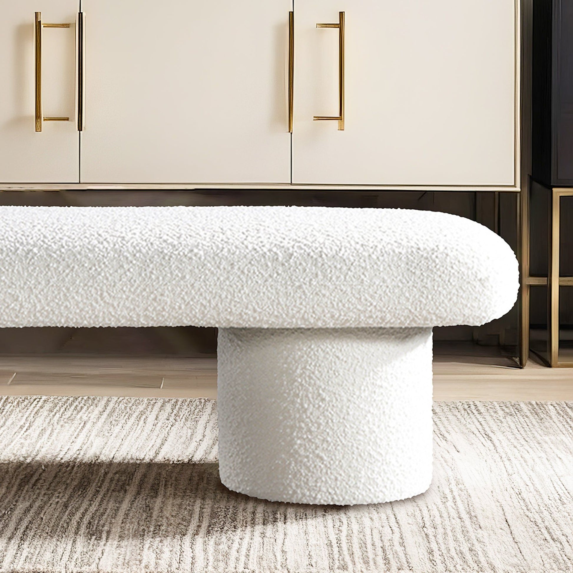 Randolph - Bench - Ivory - The Sleep Loft - Online Mattress Showroom NYC