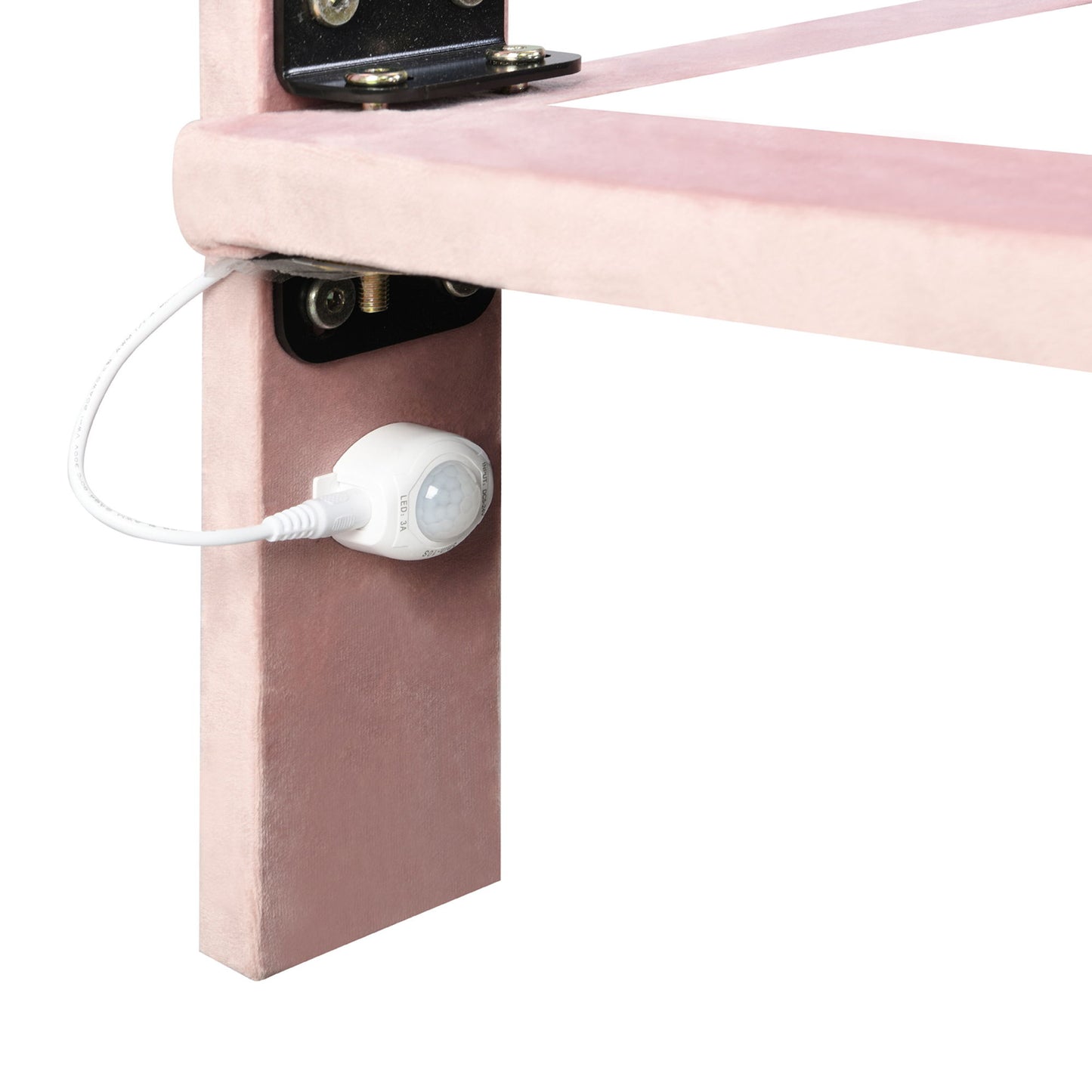 Upholstered Bed With Sensor Light And Headboard, Floating Velvet Platform Bed - The Sleep Loft - Online Mattress Showroom NYC