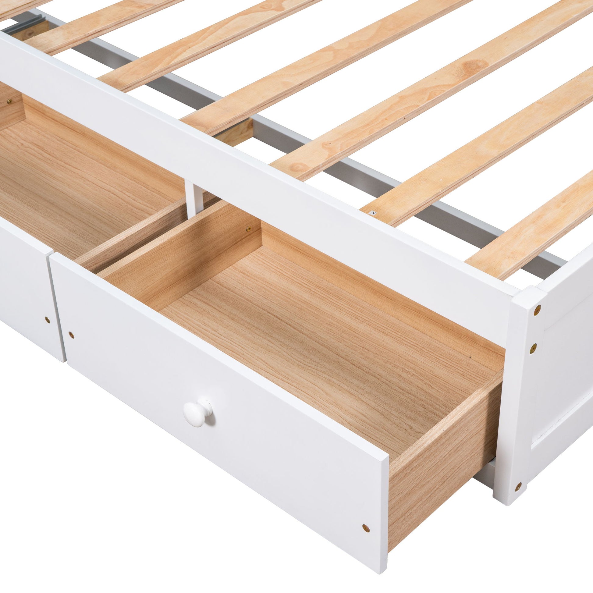Twin Size Platform Storage Bed With 3 Drawers - White - The Sleep Loft - Online Mattress Showroom NYC