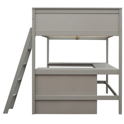 Loft Bed With Shelves With Desk - The Sleep Loft - Online Mattress Showroom NYC
