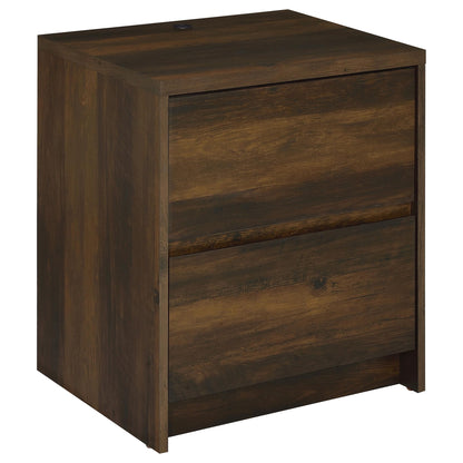 Geary - 2 Drawer Nightstand With LED Lights And USB Charging Ports - The Sleep Loft - Online Mattress Showroom NYC