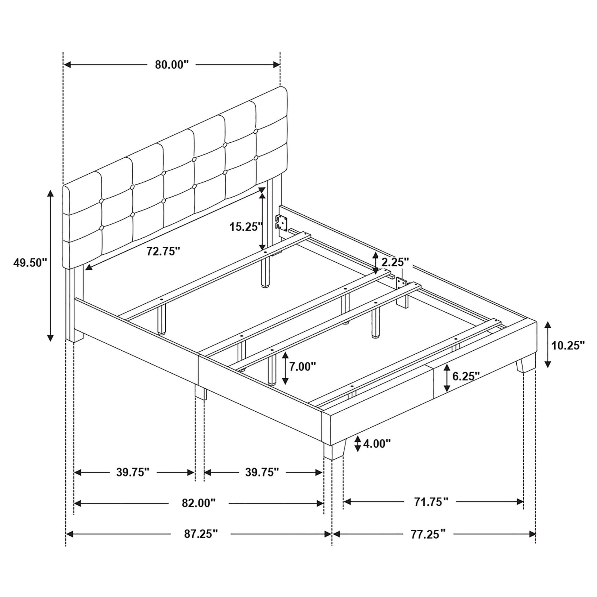 Dordrecht - Eastern King Panel Bed - Charcoal - The Sleep Loft - Online Mattress Showroom NYC