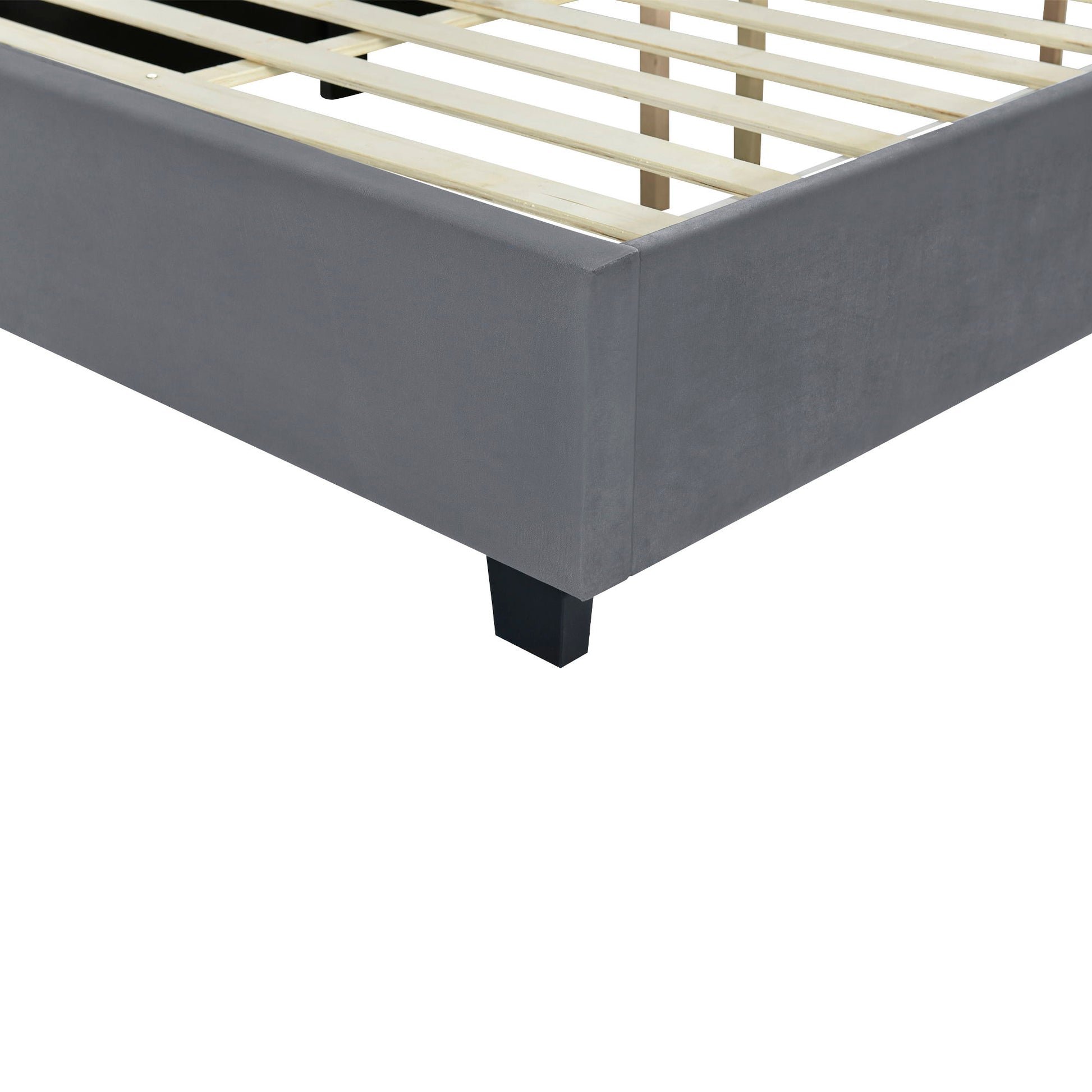 Upholstered Platform Bed With Big Headboard - The Sleep Loft - Online Mattress Showroom NYC