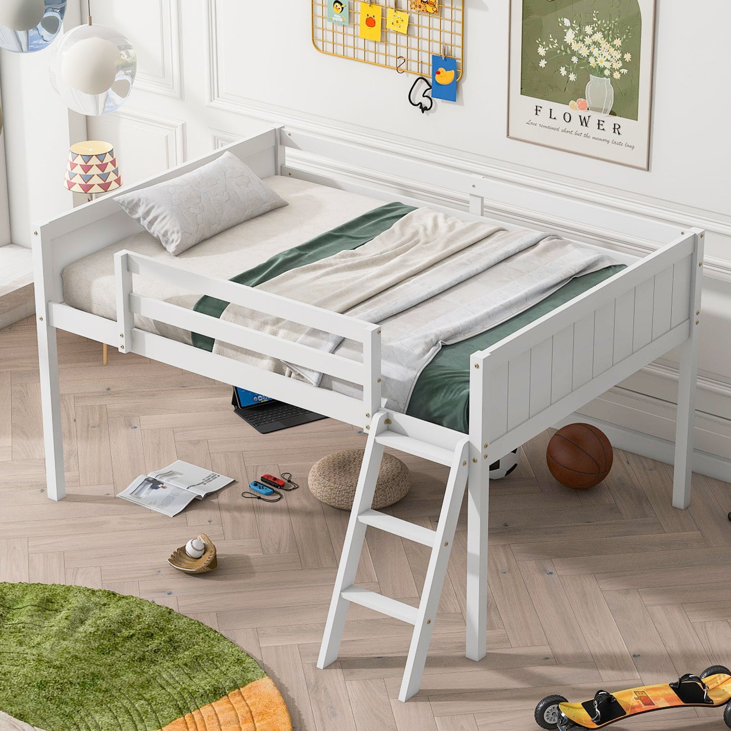 Low Loft Bed With Adjustable Ladder - The Sleep Loft - Online Mattress Showroom NYC