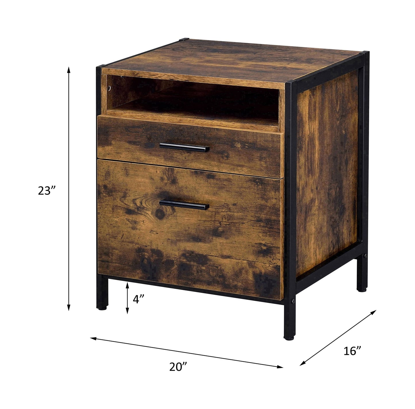 Juvanth - Rustic Nightstand - Oak - The Sleep Loft - Online Mattress Showroom NYC