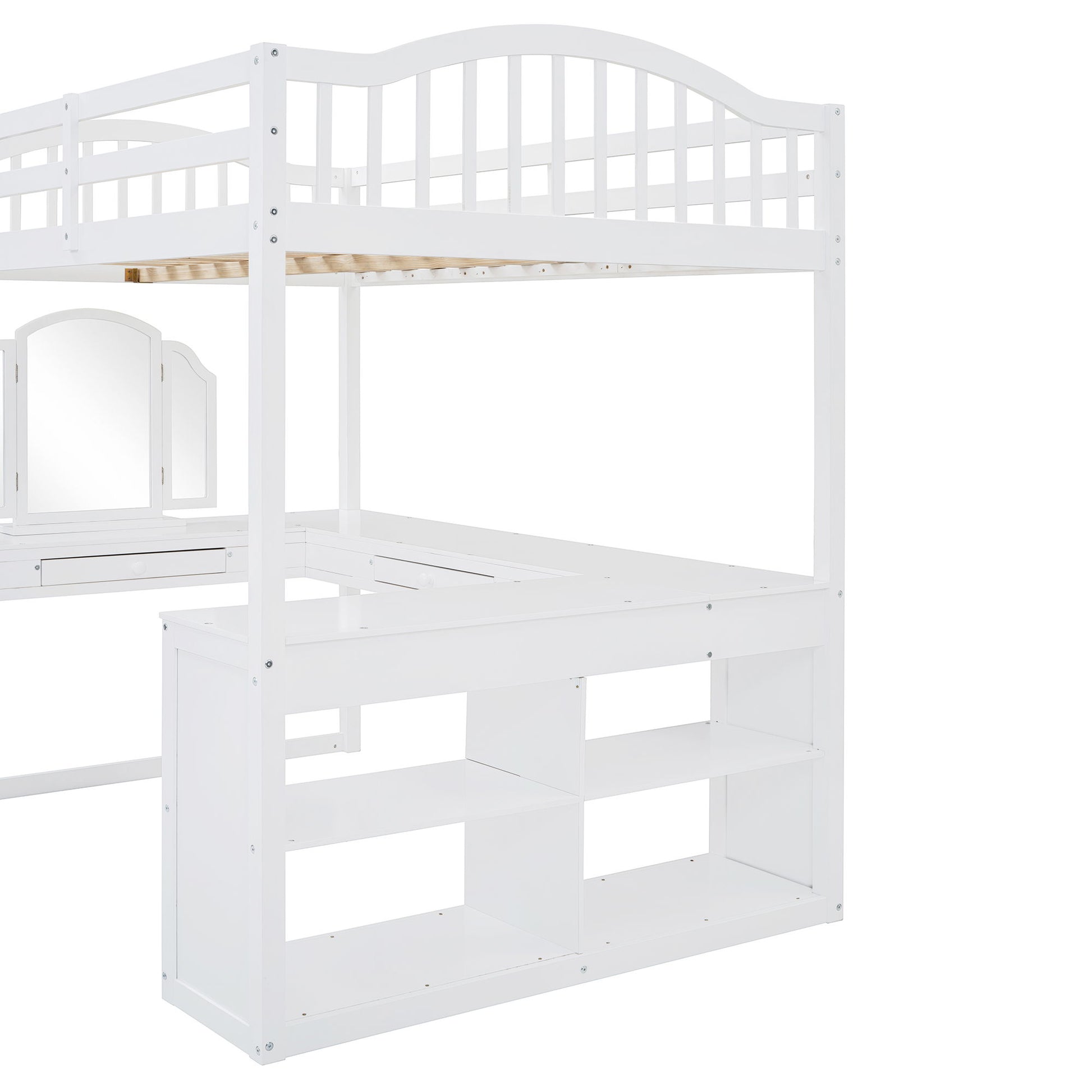 Loft Bed With Drawers, Cabinet, Shelves With Desk - The Sleep Loft - Online Mattress Showroom NYC