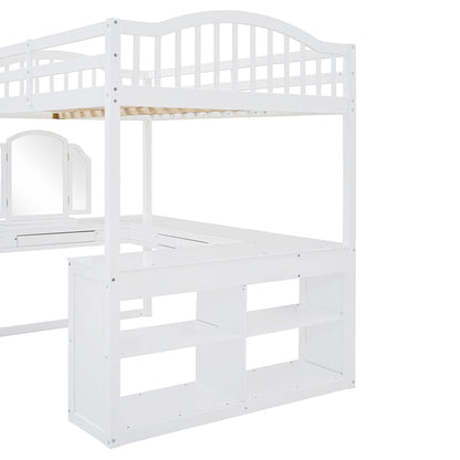 Loft Bed With Drawers, Cabinet, Shelves With Desk - The Sleep Loft - Online Mattress Showroom NYC