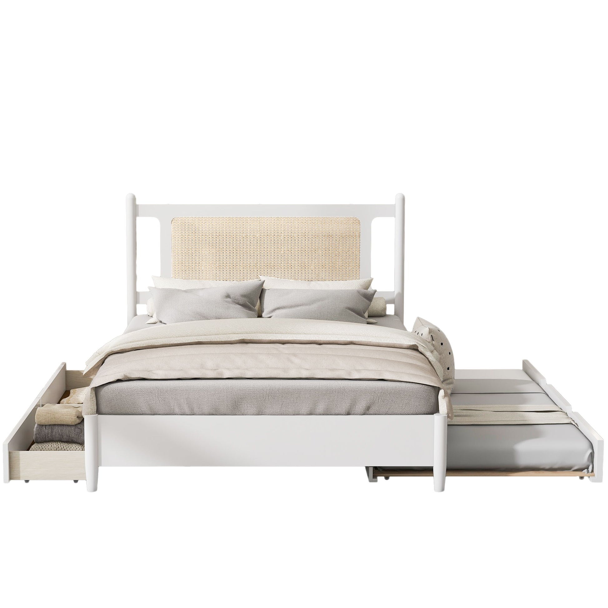 Platform Bed With 2 Big Drawers & Trundle - The Sleep Loft - Online Mattress Showroom NYC