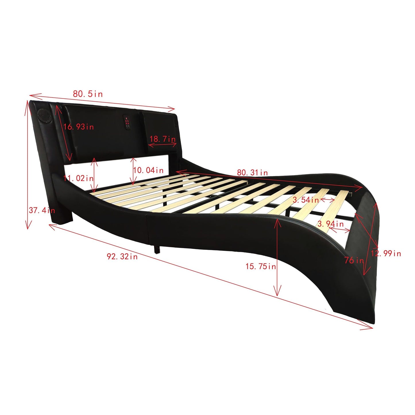 Platform Bed Frame With LED Lighting, tooth Music, Vibration Massage - The Sleep Loft - Online Mattress Showroom NYC