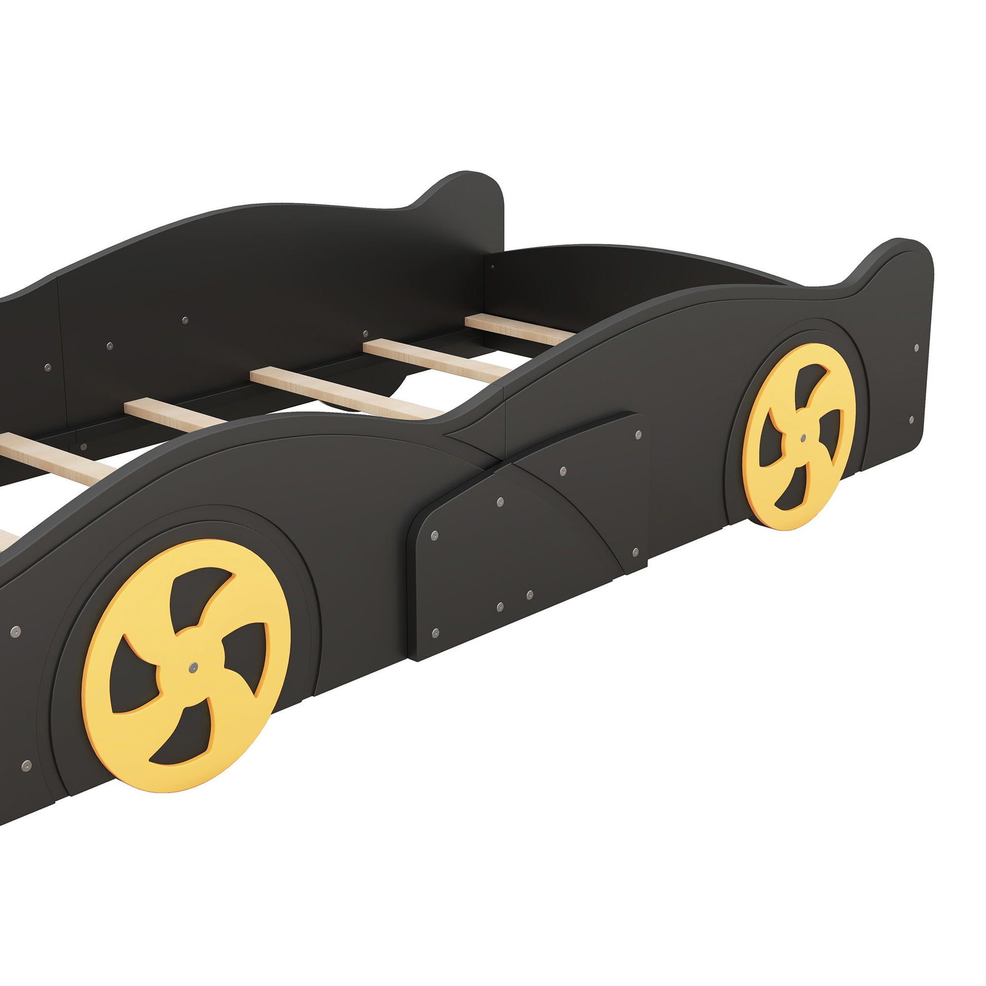Race Car Shaped Platform Bed With Wheels And Storage - The Sleep Loft - Online Mattress Showroom NYC