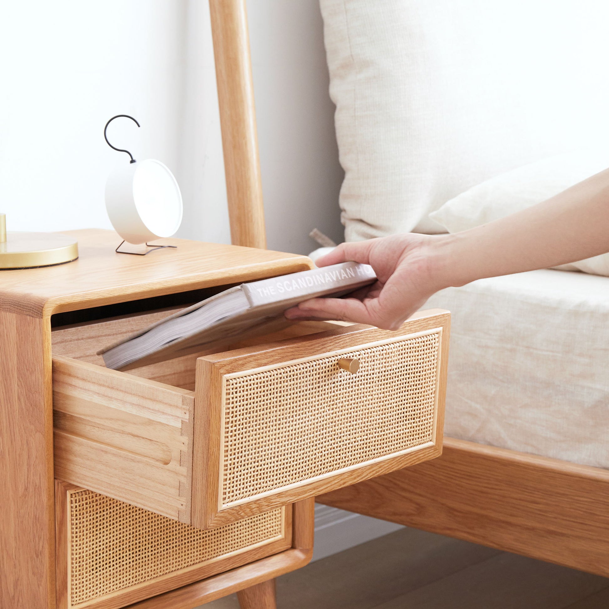 Bedside Cabinet, Modern Simple Nightstands European Beech - The Sleep Loft - Online Mattress Showroom NYC