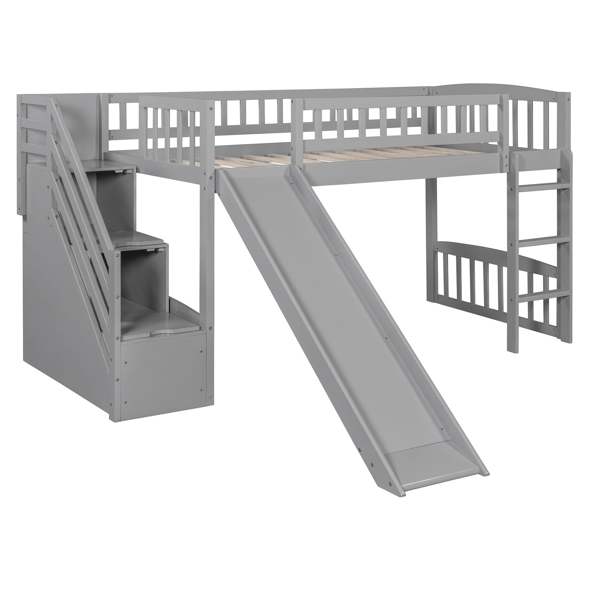 Loft Stairway Bed With 2 Drawers, Convertible Ladder And Slide - The Sleep Loft - Online Mattress Showroom NYC