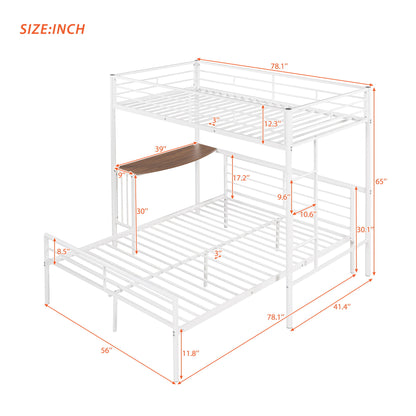 Bunk Bed With Desk, Ladder And Quality Slats For Bedroom - The Sleep Loft - Online Mattress Showroom NYC