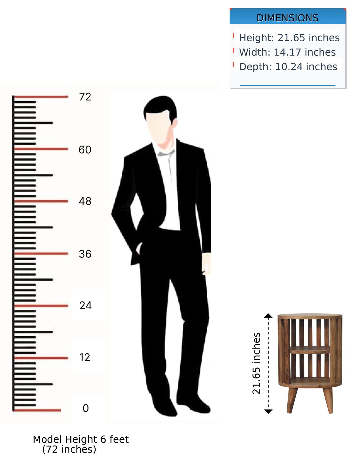 Ariella - Double Shelf Bedside - The Sleep Loft - Online Mattress Showroom NYC