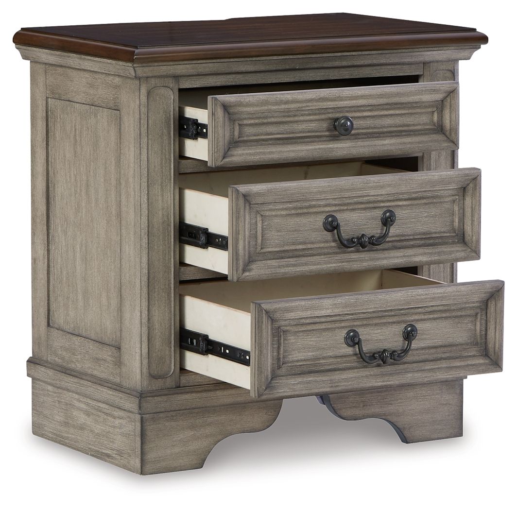 Lodenbay - Three Drawer Night Stand - Antique Gray - The Sleep Loft - Online Mattress Showroom NYC