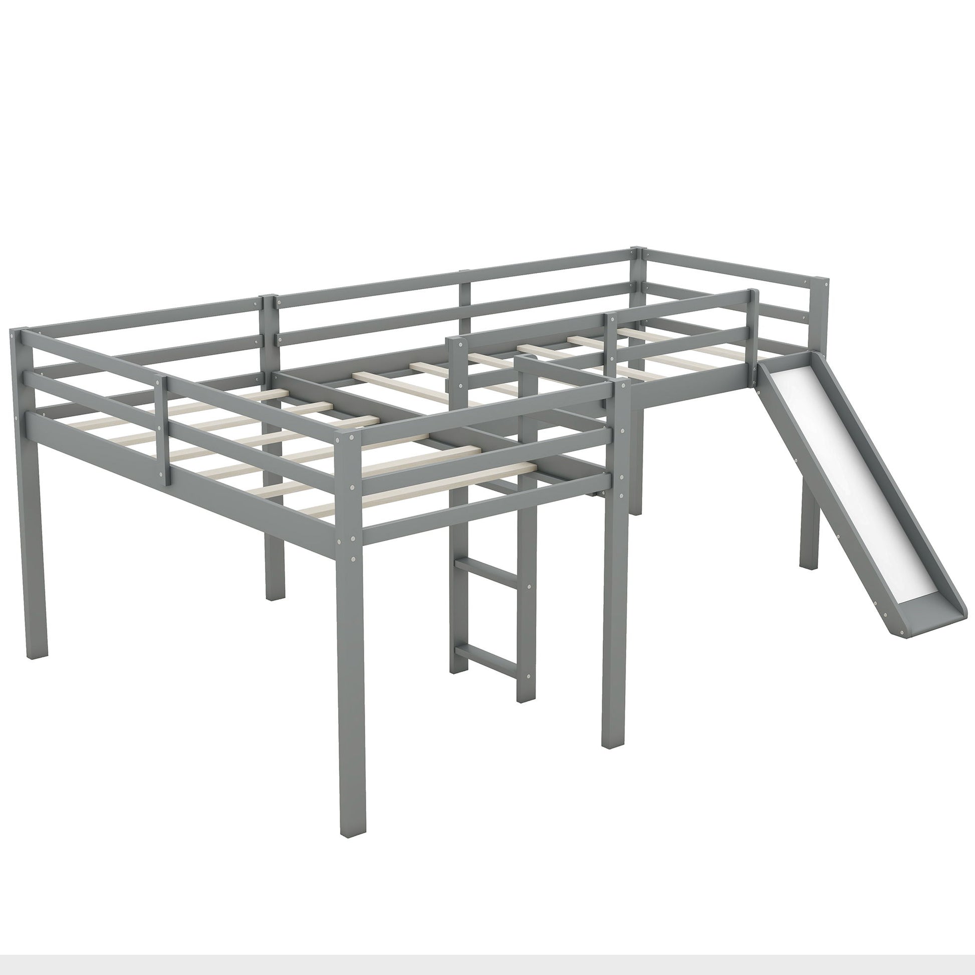 L Shaped Loft Bed With Ladder And Slide - The Sleep Loft - Online Mattress Showroom NYC